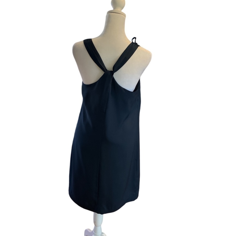 NWT J.Crew Twist Back Silk Dress in Night Shadow Blue-Size 2 - Picture 4 of 7